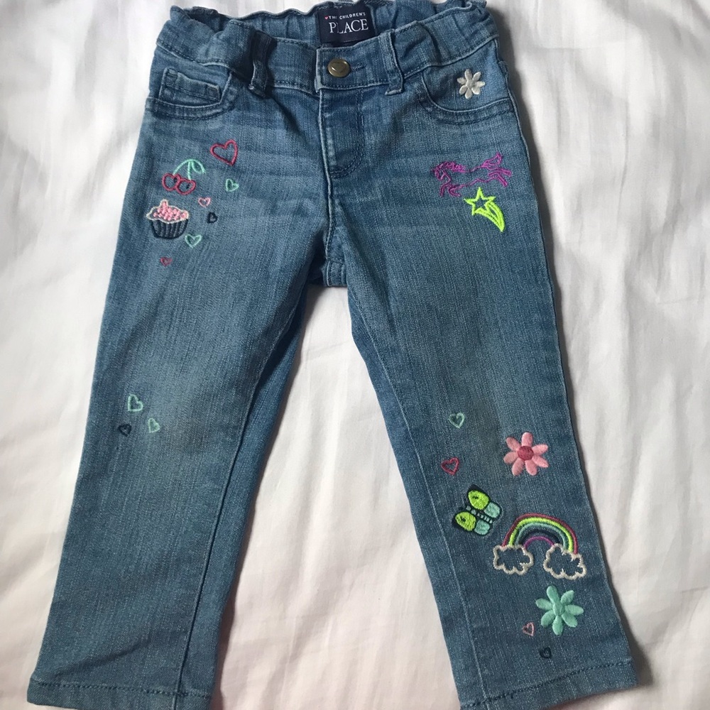 Children’s place embroidered jeans 2T
